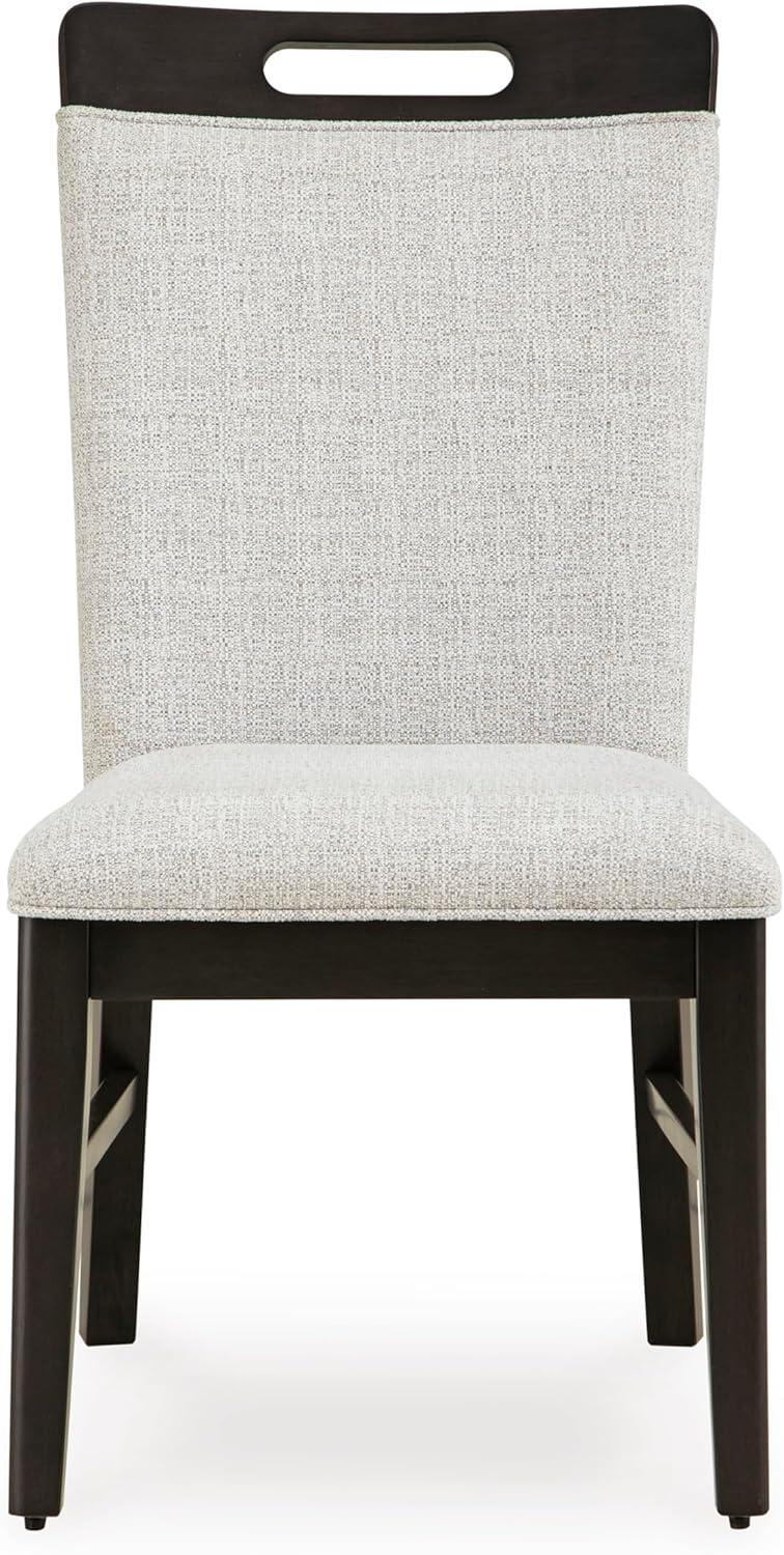 imageSignature Design by Ashley Neymorton Solid Wood Frame Dining Chair Stain Resistant Set of 2 Light GrayBrown