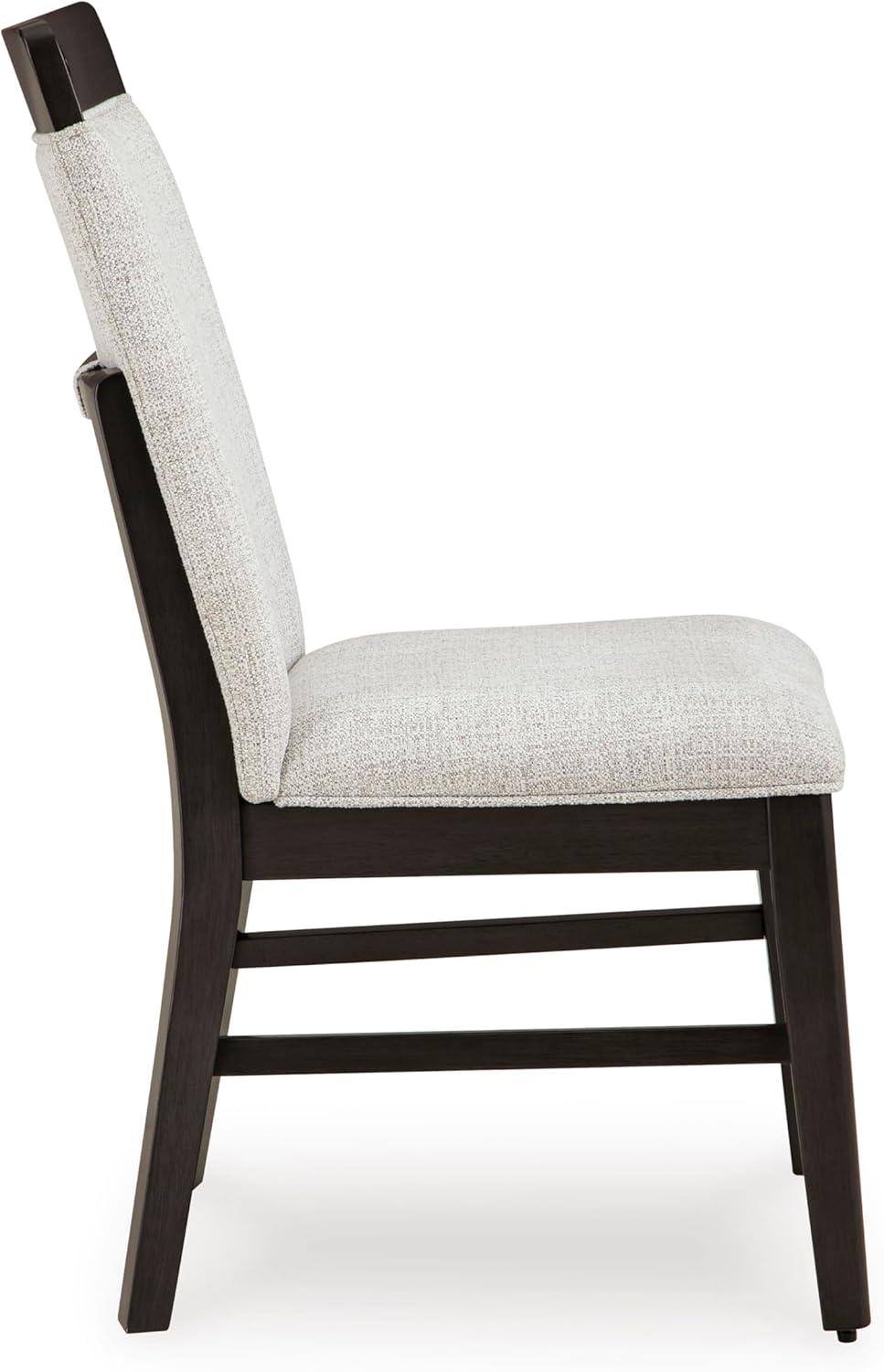 imageSignature Design by Ashley Neymorton Solid Wood Frame Dining Chair Stain Resistant Set of 2 Light GrayBrown