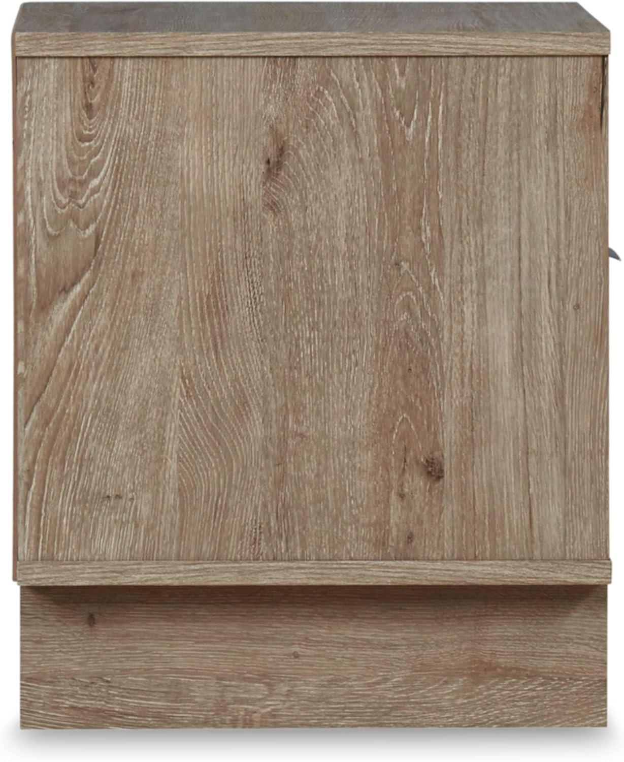 imageSignature Design by Ashley Oliah Rustic 1 Drawer Night Stand with an Open Cubby Light BrownLight Brown