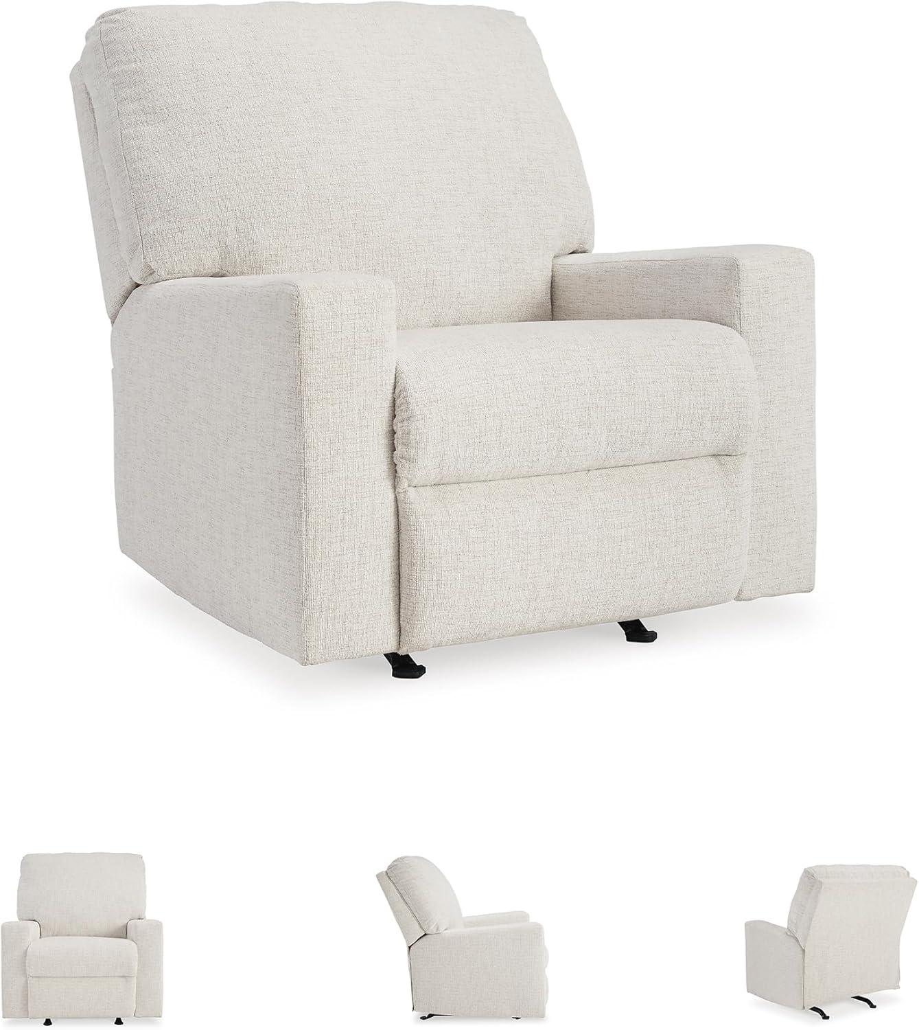imageSignature Design by Ashley Rannis Casual Manual Rocker Recliner WhiteWhite