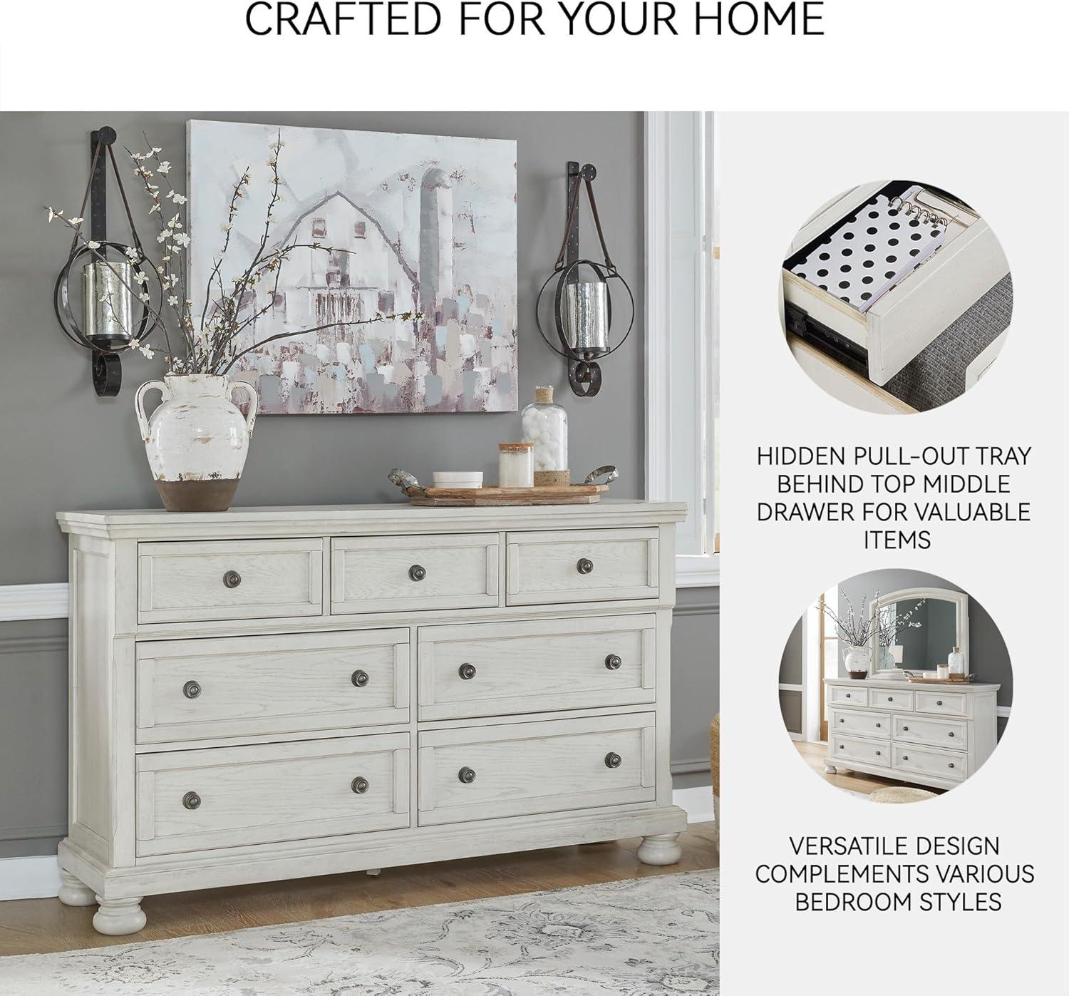 imageSignature Design by Ashley Robbinsdale Traditional 7 Drawer Dresser Antique White