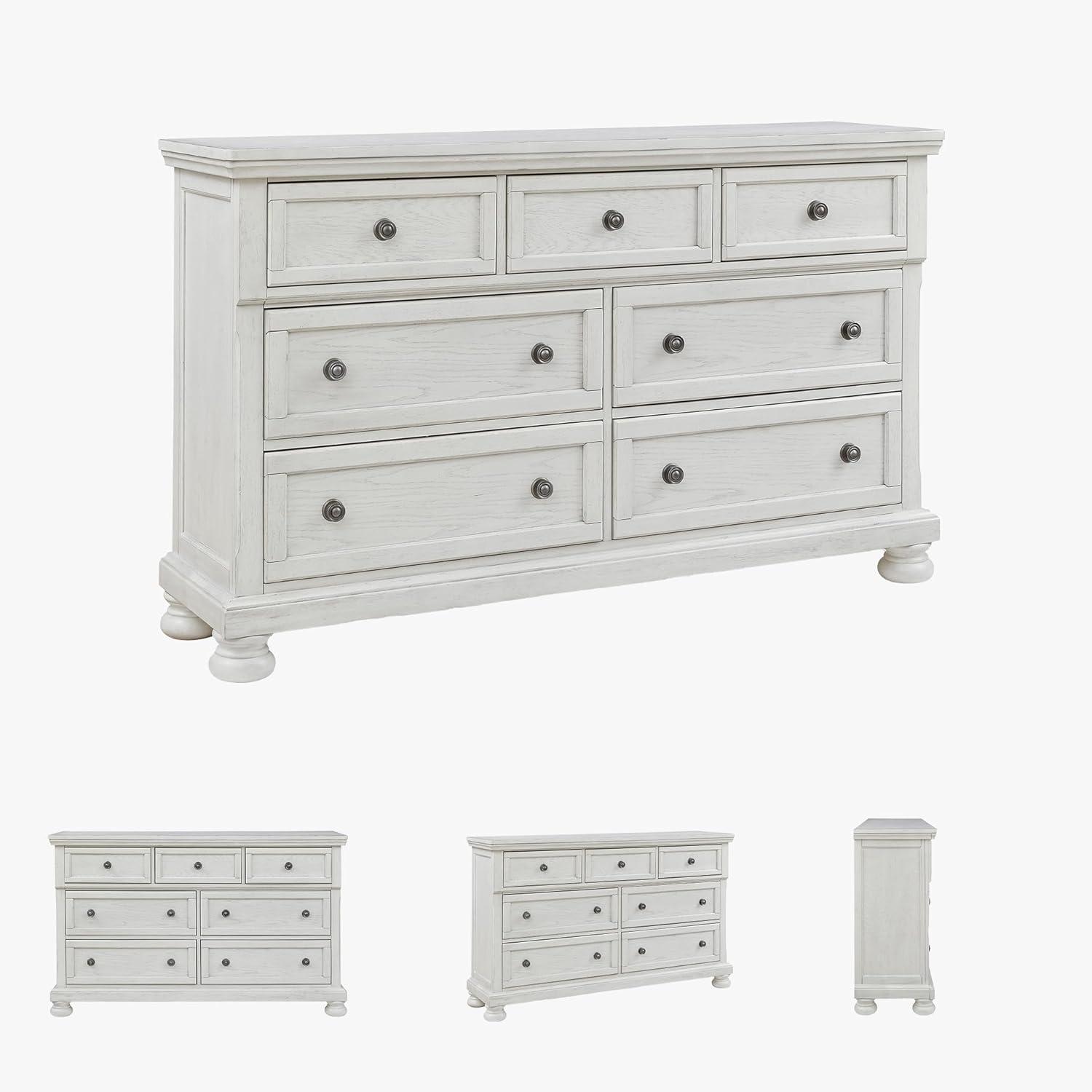 imageSignature Design by Ashley Robbinsdale Traditional 7 Drawer Dresser Antique White