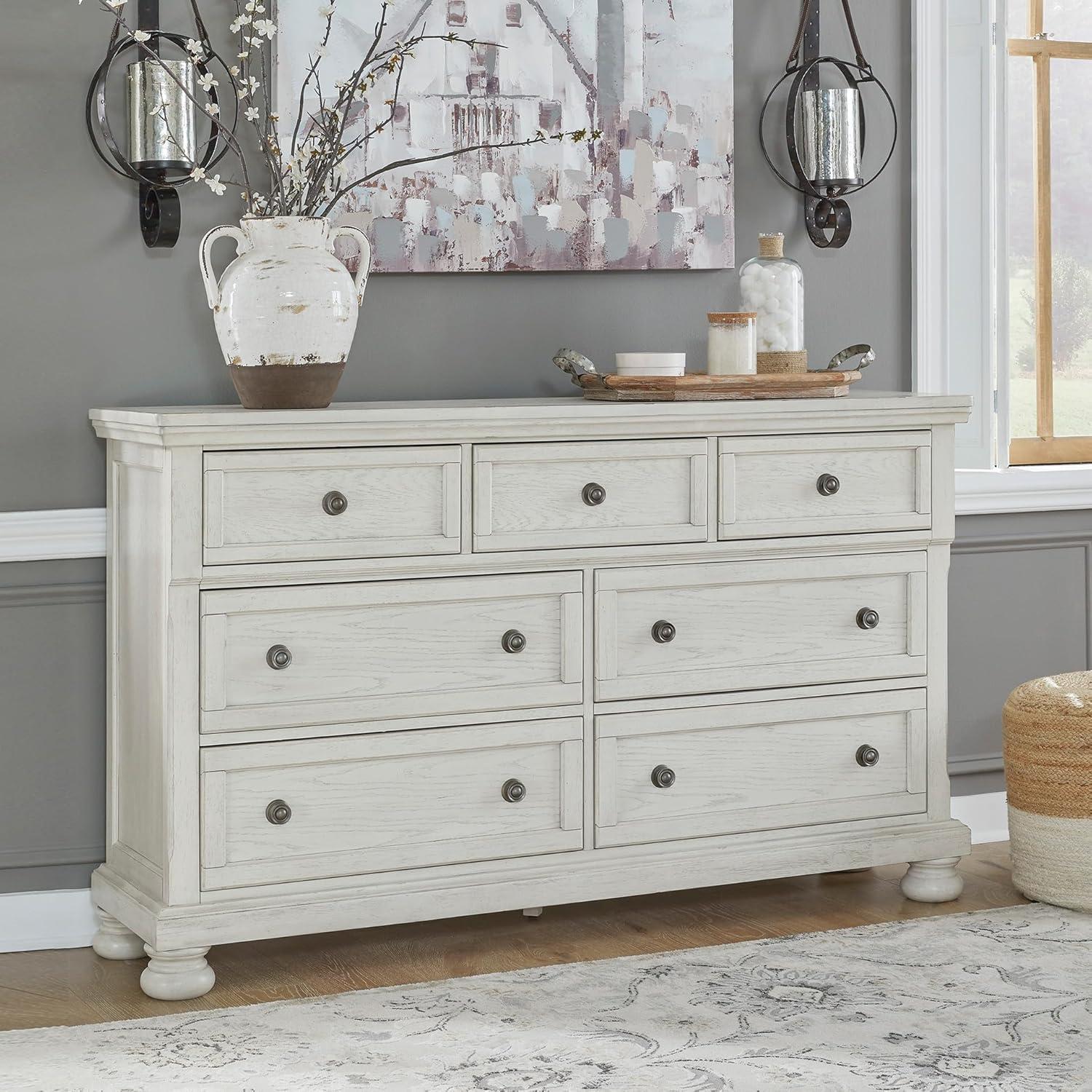 imageSignature Design by Ashley Robbinsdale Traditional 7 Drawer Dresser Antique White