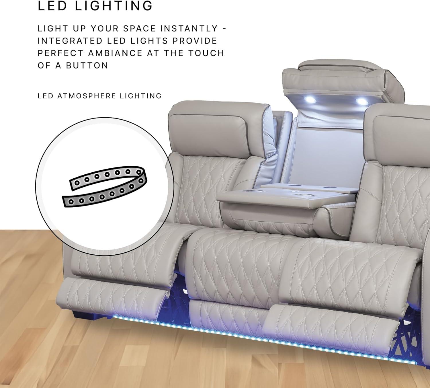 imageSignature Design by Ashley Rowanbeck Modern FeltLined 1 Drawer Nightstand with 1 Lower Shelf LED Lights Power Supply and USB Ports 2675quot Tall Black