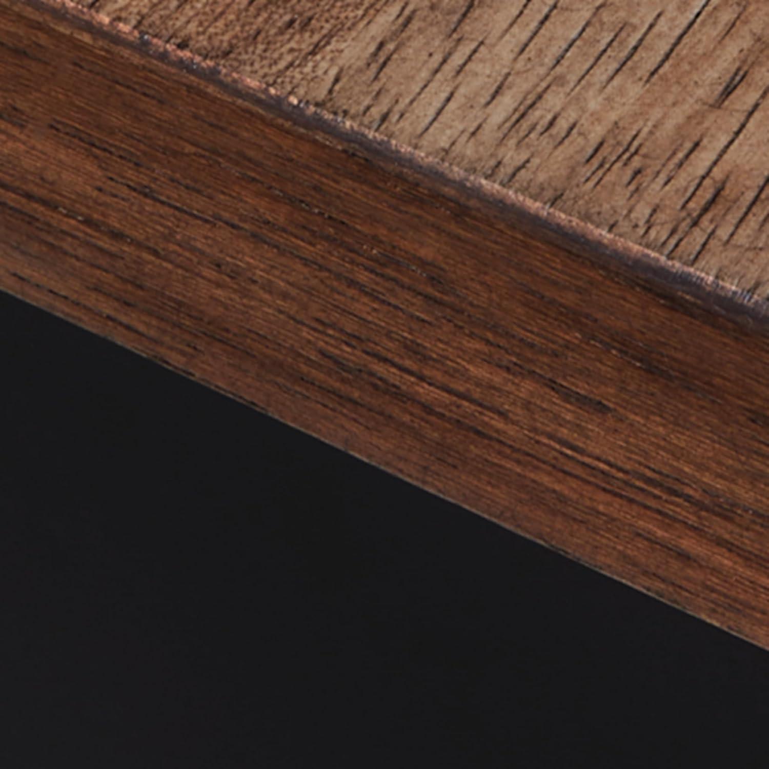 imageSignature Design by Ashley Sharlance Farmhouse 81quot TV Stand for TVs up to 93quot with Adjustable Shelves and Wire Management Light BrownBrownBlack