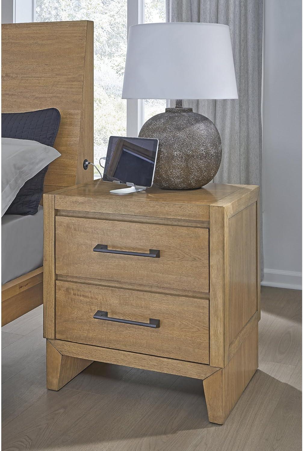 imageSignature Design by Ashley Sherbana Casual 2Drawer Nightstand Light Brown