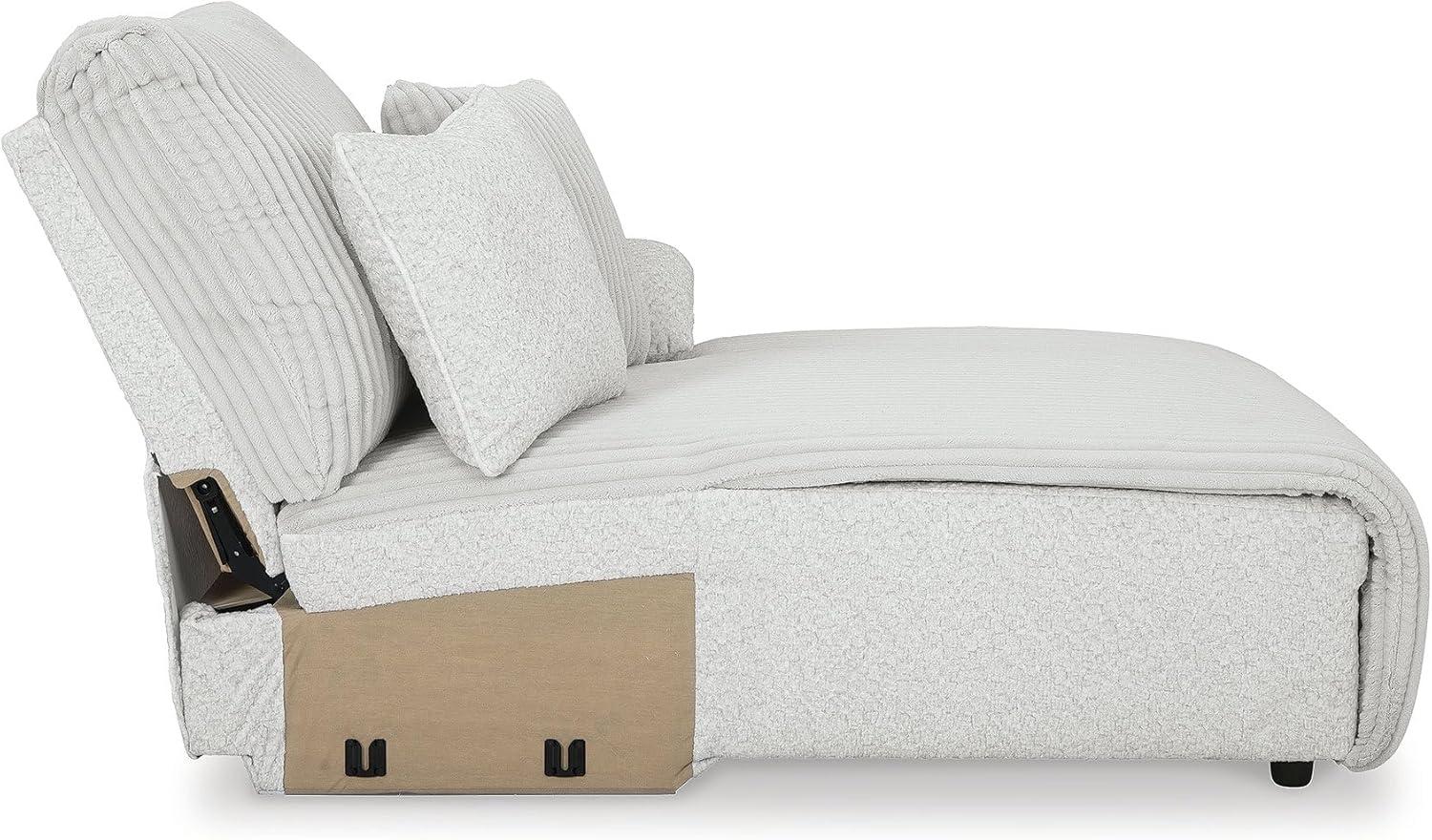 imageSignature Design by Ashley Top Tier Modern Indoor Upholstered Manual Rocker Recliner WhiteDark Brown