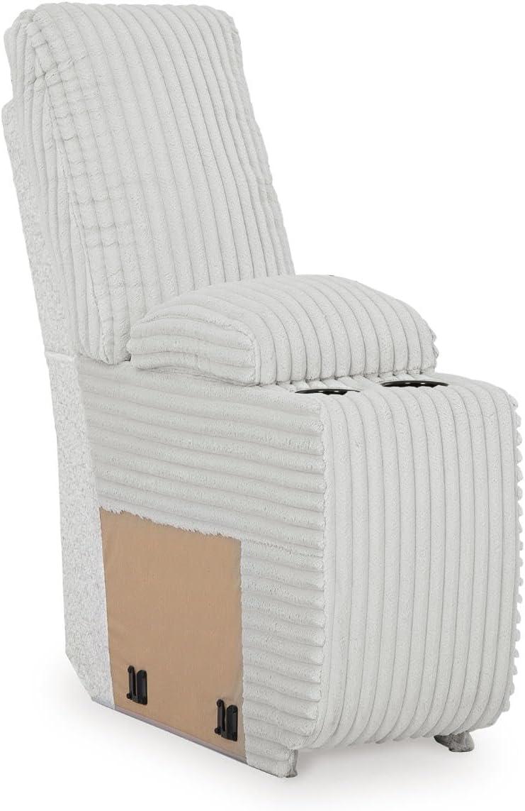 imageSignature Design by Ashley Top Tier Modern Indoor Upholstered Manual Rocker Recliner WhiteDark Brown