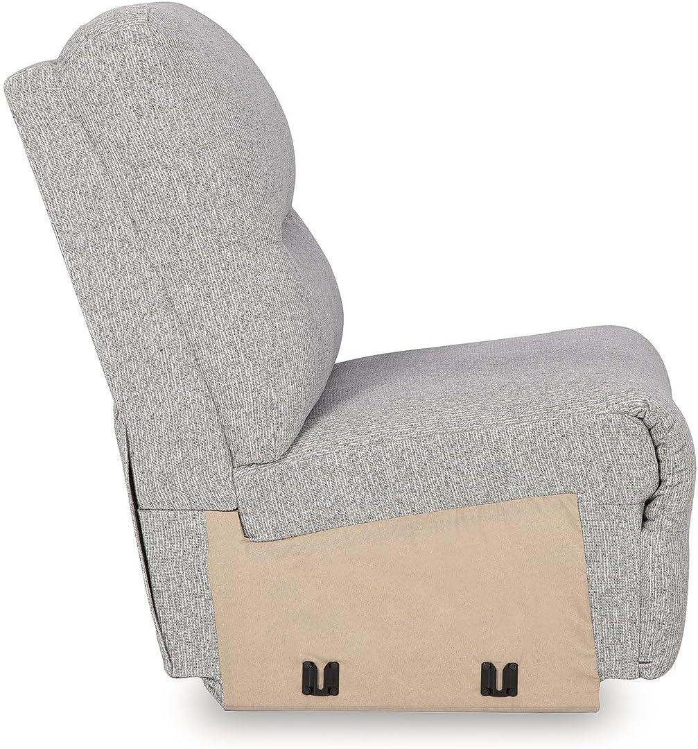 imageSignature Design by Ashley Top Tier Modern Indoor Upholstered Manual Rocker Recliner WhiteLight Gray