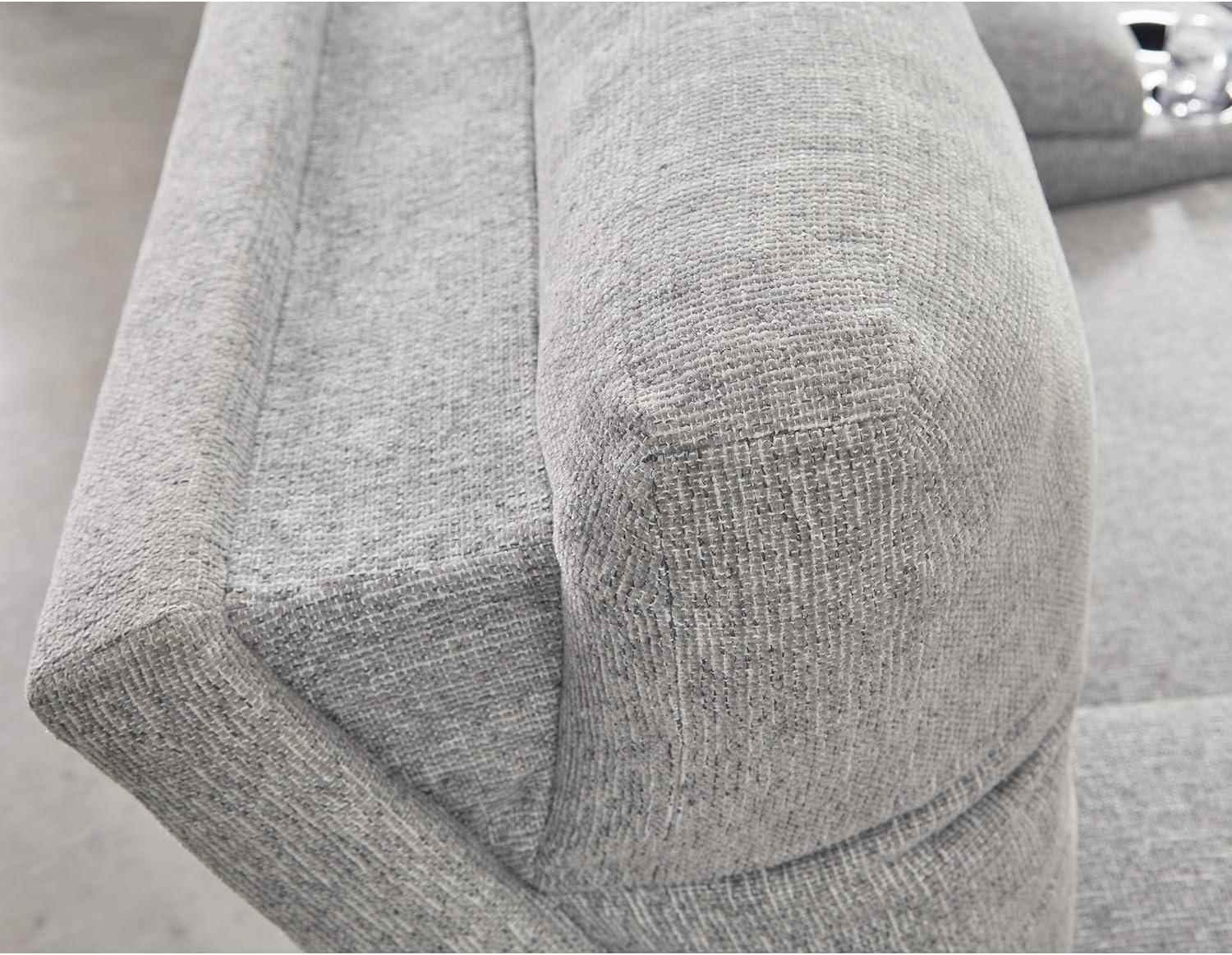 imageSignature Design by Ashley Top Tier Modern Indoor Upholstered Manual Rocker Recliner WhiteLight Gray