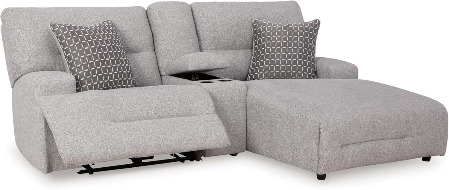 imageSignature Design by Ashley Top Tier Modern Indoor Upholstered Manual Rocker Recliner WhiteLight Gray