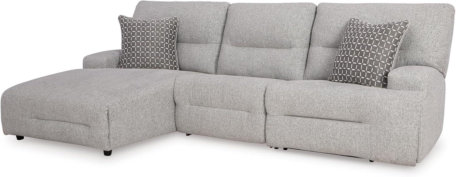 imageSignature Design by Ashley Top Tier Modern Indoor Upholstered Manual Rocker Recliner WhiteLight Gray