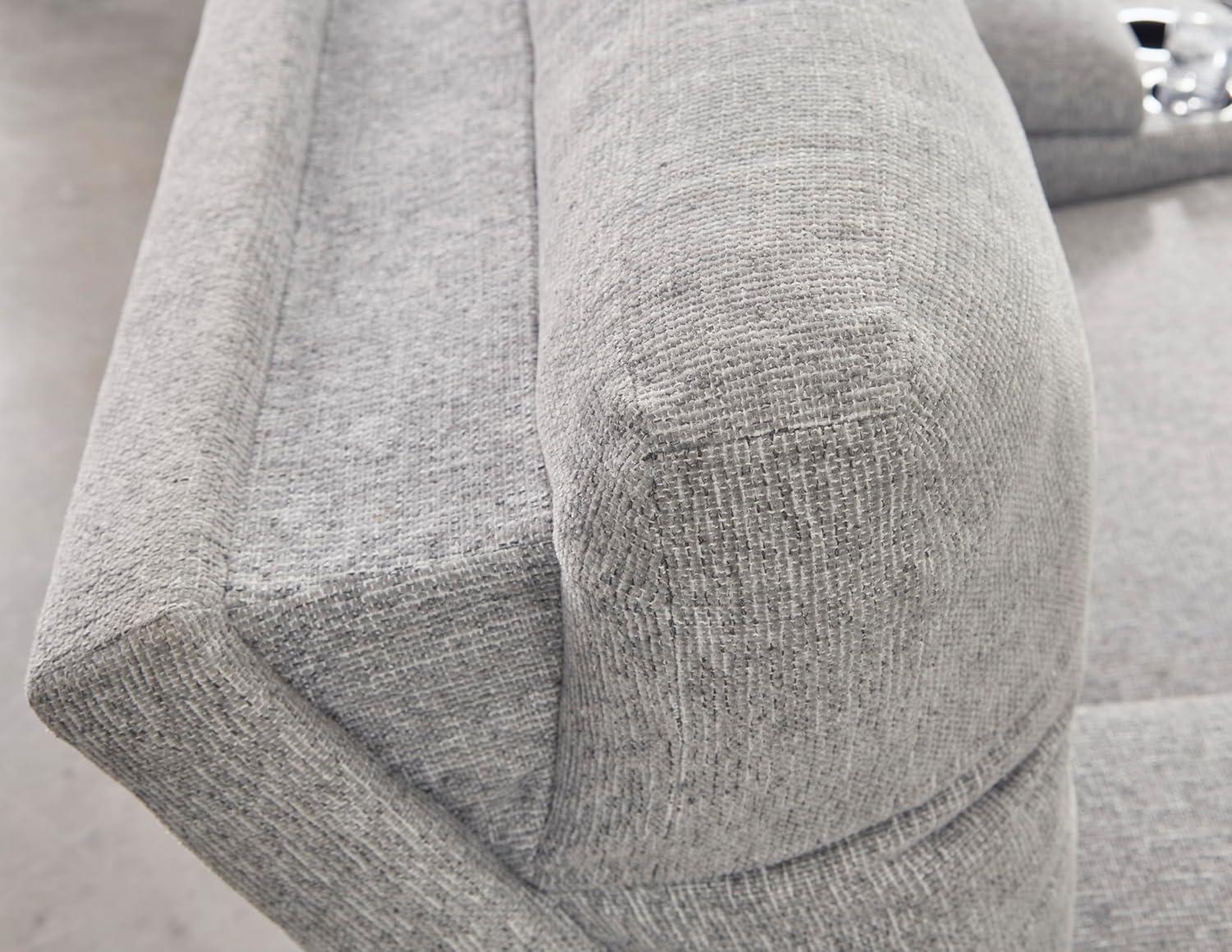 imageSignature Design by Ashley Top Tier Modern Indoor Upholstered Manual Rocker Recliner WhiteLight Gray