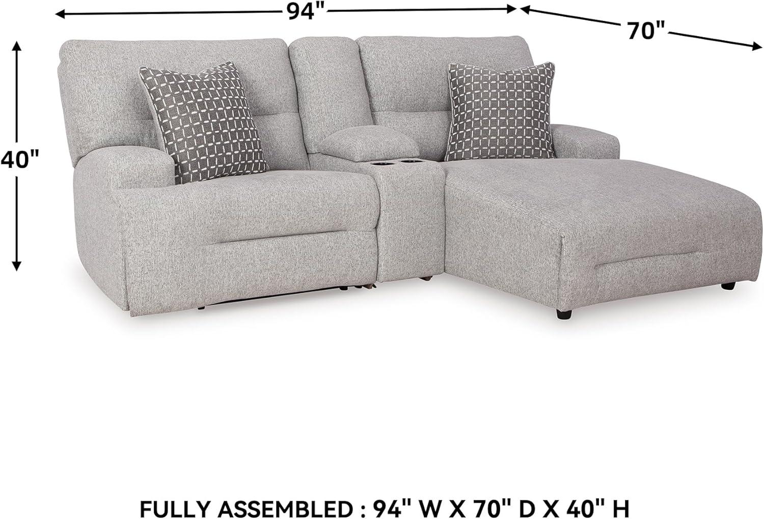 imageSignature Design by Ashley Top Tier Modern Indoor Upholstered Manual Rocker Recliner WhiteLight Gray