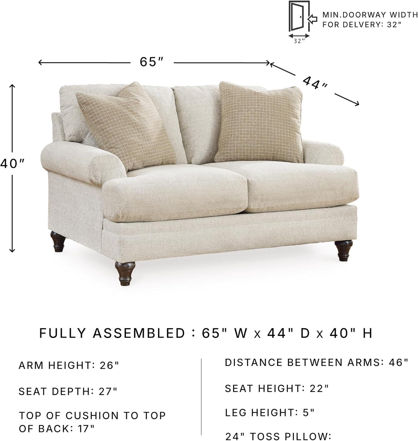 imageSignature Design by Ashley Valerani Classic Loveseat for Living Room Beige