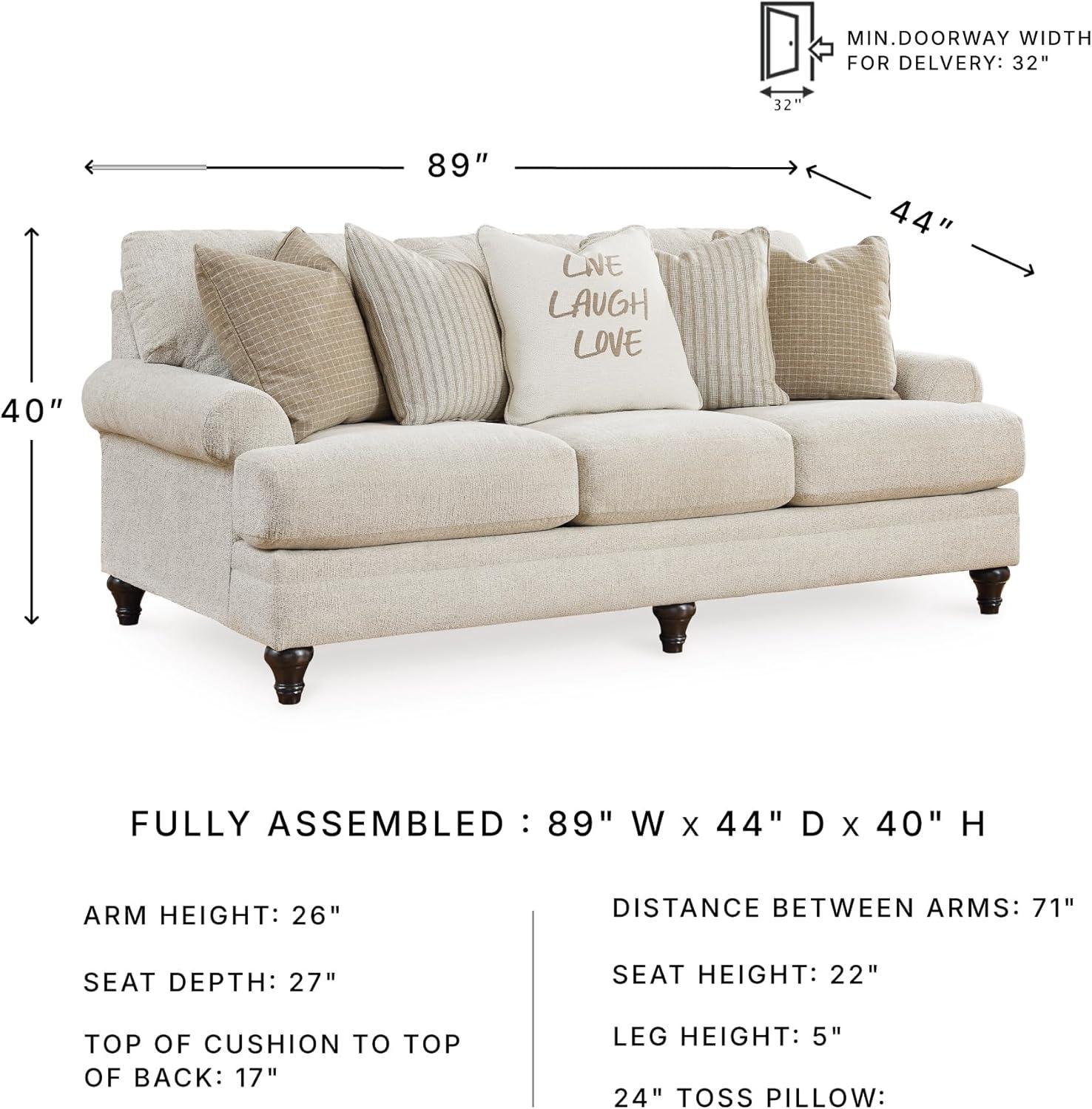 imageSignature Design by Ashley Valerani Classic Sofa for Living Room Beige