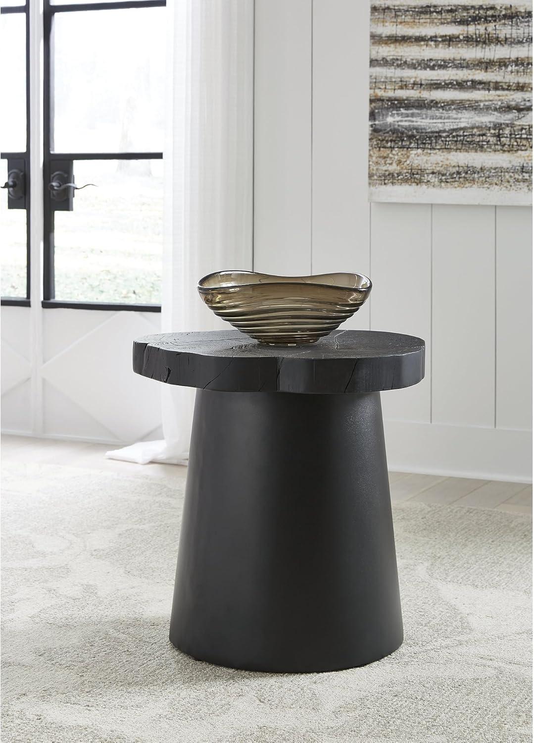 imageSignature Design by Ashley Wimbell Contemporary Tapered Base End Table Black