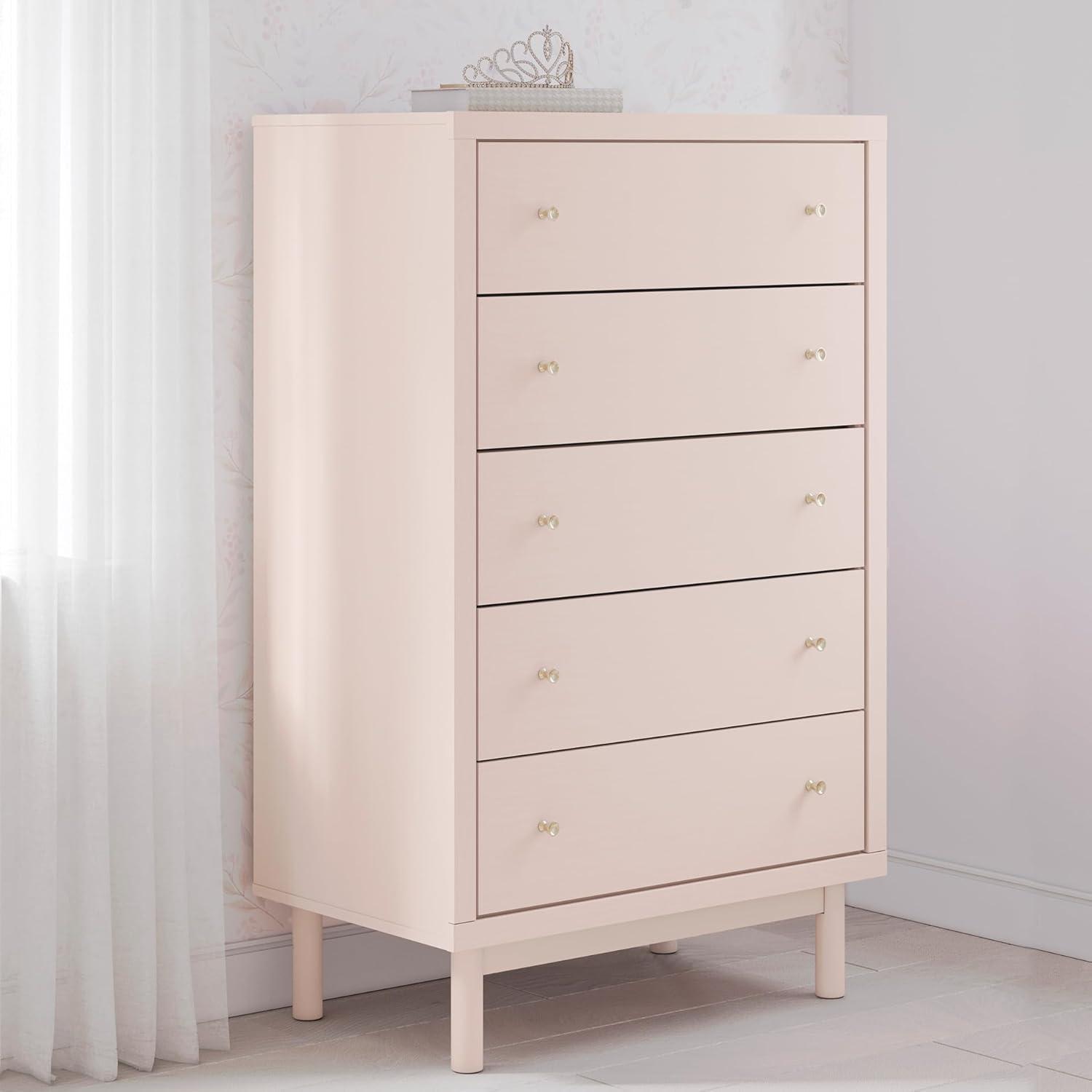 imageSignature Design by Ashley Wistenpine Modern 6Drawer Dresser with Safety Stop Pink5 Drawer Chest
