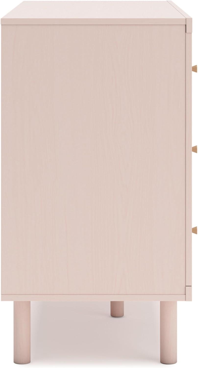 imageSignature Design by Ashley Wistenpine Modern 6Drawer Dresser with Safety Stop Pink6 Drawer Dresser
