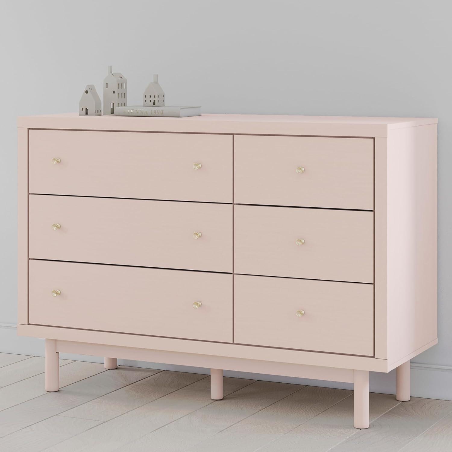 imageSignature Design by Ashley Wistenpine Modern 6Drawer Dresser with Safety Stop Pink6 Drawer Dresser