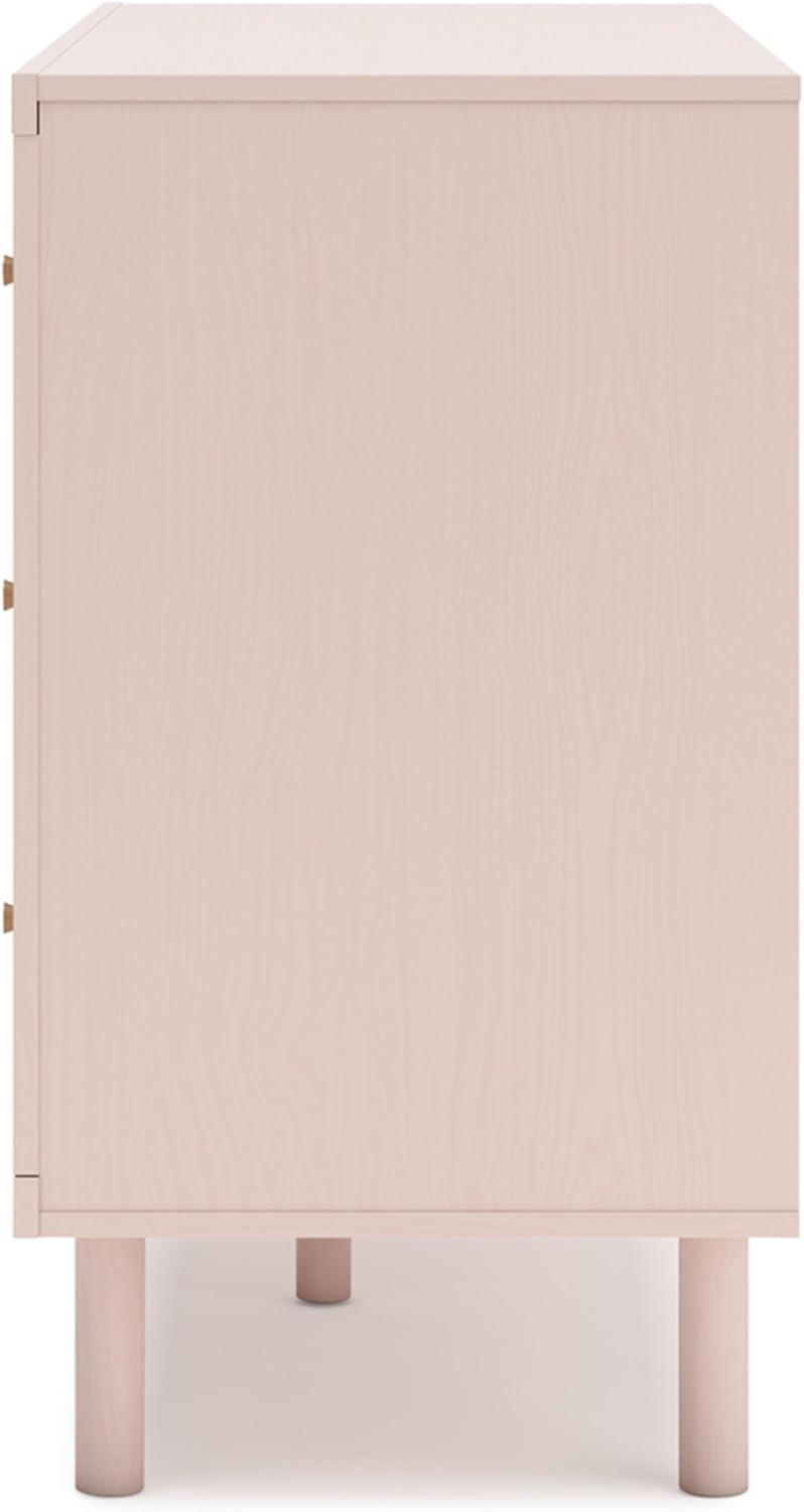 imageSignature Design by Ashley Wistenpine Modern 6Drawer Dresser with Safety Stop Pink6 Drawer Dresser