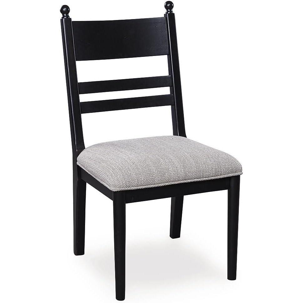 imageSignature Design by Ashley Chadworth Traditional Upholstered Dining Chair with High Back Set of 2 Black