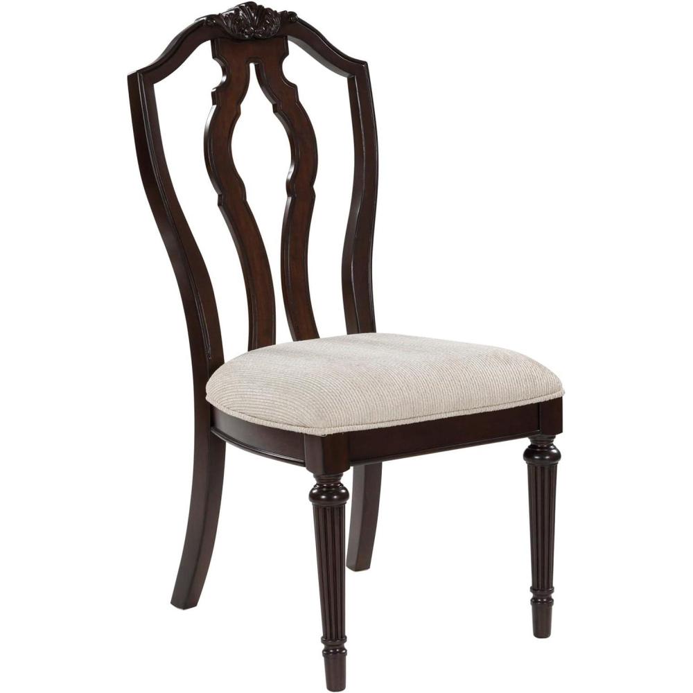 imageSignature Design by Ashley Lavinton Traditional Upholstered Dining Chairs Tan Set of 2