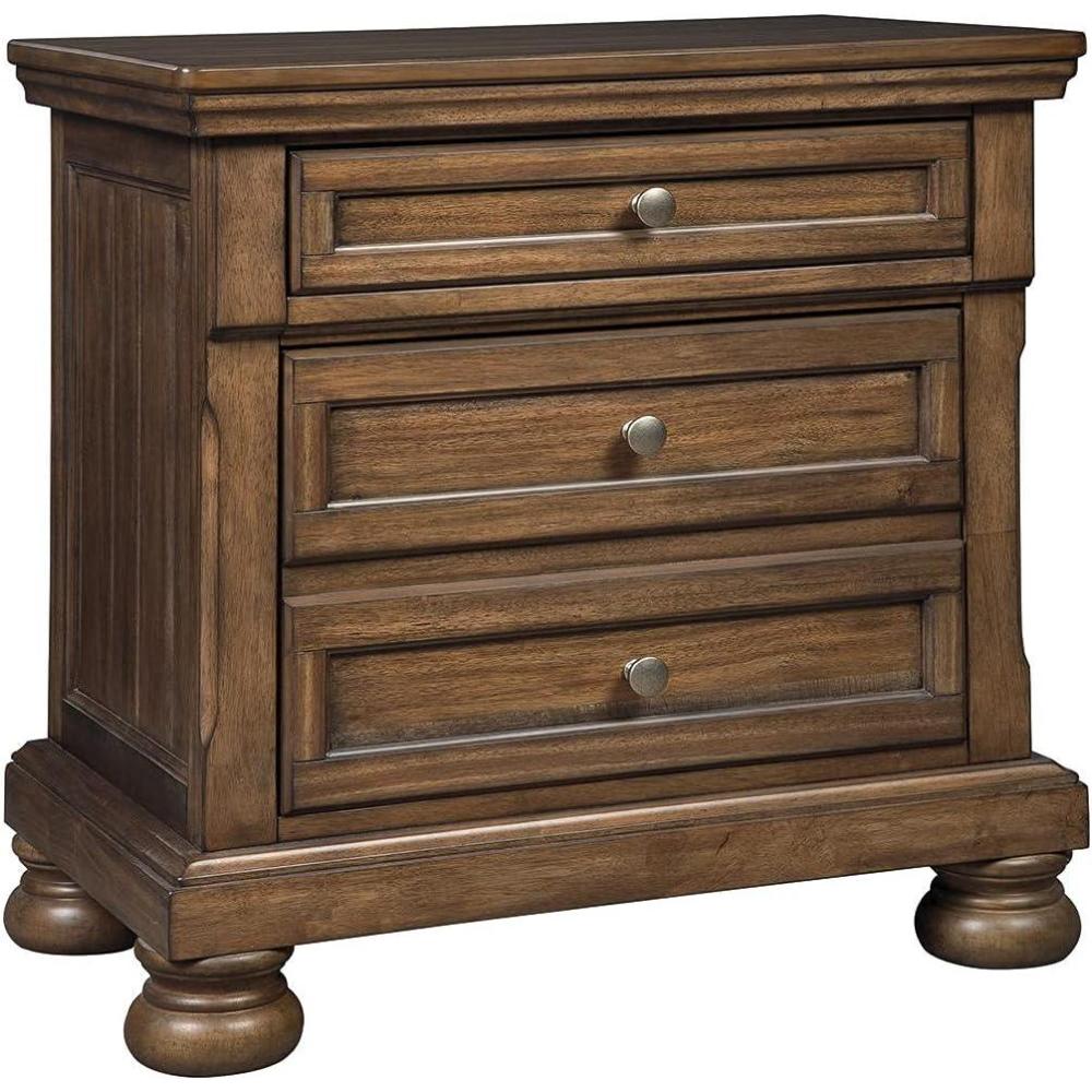 imageSignature Design by Ashley Lettner Modern Traditional 2 Drawer Nightstand 3013quot Tall Light GrayBrown