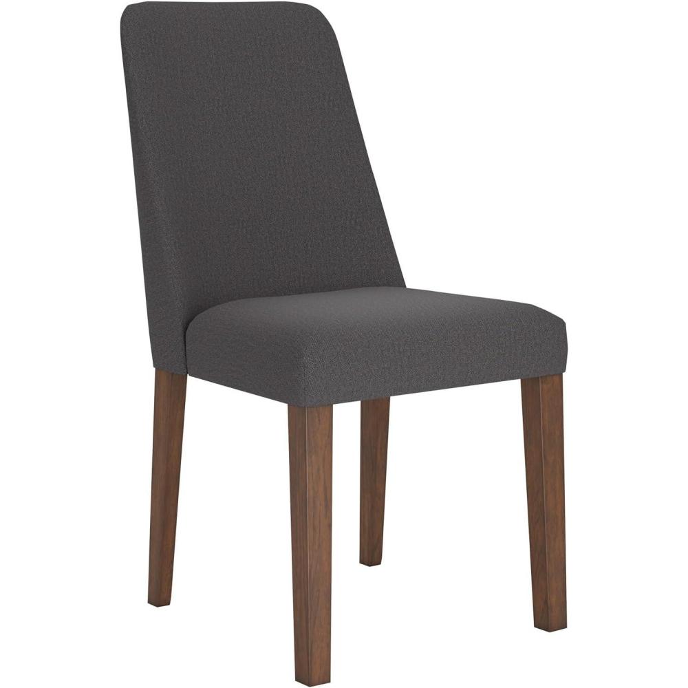 imageSignature Design by Ashley Lyncott Contemporary Dining Room Upholstered Side Chair with Foam Cushion Set of 2 Cream ampamp BrownDark Gray Brown