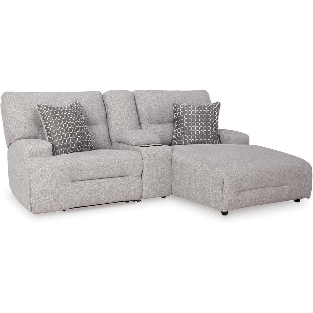 imageSignature Design by Ashley Top Tier Modern Indoor Upholstered Manual Rocker Recliner WhiteLight Gray