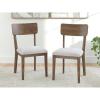 imageSignature Design by Ashley Allstream Casual Upholstered Dining Chair Set of 2 Beige ampamp Dark Brown