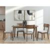 imageSignature Design by Ashley Allstream MidCentury Modern Dining Table and Chairs Set with Cushioned Seat Set of 5 Brown ampamp Gray