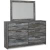 imageSignature Design by Ashley Baystorm Urban SmoothGliding 6Drawer Dresser and Mirror with Safety Stop Gray