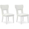 imageSignature Design by Ashley Chalanna Solid Wood Frame Dining Chair Set of 2 White