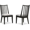 imageSignature Design by Ashley Galliden Urban Upholstered Armless Dining Chair Set of 2 Black ampamp Light GrayBlack  Light Gray