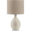 imageSignature Design by Ashley Garinton Contemporary Distressed Ceramic Table Lamp with OnOff Switch White ampamp Beige