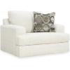 imageSignature Design by Ashley Karinne Modern Upholstered Oversized Chair GrayWhite