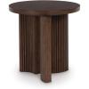 imageSignature Design by Ashley Korestone Contemporary End Table with Curved Legs Dark Brown