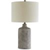imageSignature Design by Ashley Linus Modern 25quot Ceramic Table Lamp Natural Stone FinishAntique black