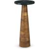 imageSignature Design by Ashley Quinndon Contemporary Accent Table with Marble Top Black ampamp Light Brown