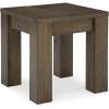 imageSignature Design by Ashley Rosswain Casual End Table with Wireless Charging and Straight Legs Dark Brown