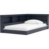 imageSignature Design by Ashley Simmenfort Transitional Full Bookcase Storage Floor Bed with USB Ports Power Cord Included UL Listed Wood Foundation or Box Spring Not Needed Blue Navy BlueTwin Bookcase Storage Bed