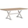 imageSignature Design by Ashley Westlinport Casual Dining Butterfly Extension Table with SelfStoring Butterfly Leaf Light Brown ampamp White