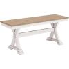 imageSignature Design by Ashley Westlinport Farmhouse 48quot Dining Bench with Antiqued Finish Antique White
