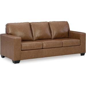 Signature Design by Ashley Bolsena Contemporary Leather Match Sofa, Dark Brown(Dark Brown)