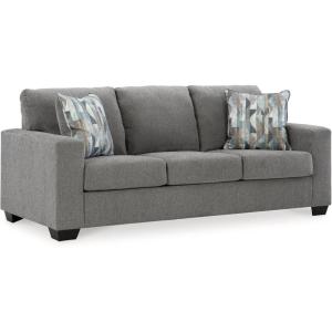 Signature Design by Ashley Bolsena Contemporary Leather Match Sofa, Dark Brown(Dark Gray)