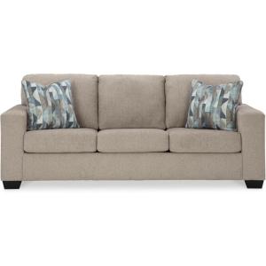 Signature Design by Ashley Deltona Contemporary Sofa with 2 Accent Pillows, Beige