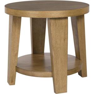 Signature Design by Ashley Kristiland Classic End Table with Lower Shelf, Light Brown