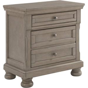 Signature Design by Ashley Lettner Modern Traditional 2 Drawer Nightstand, 30.13″ Tall, Light Gray(Graywash)