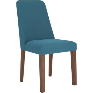 Signature Design by Ashley Lyncott Contemporary Dining Room Upholstered Side Chair with Foam Cushion, Set of 2, Cream & Brown(Blue & Brown)